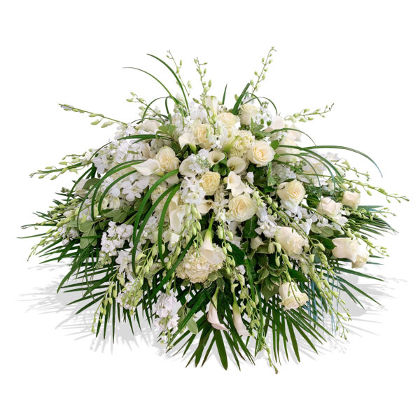 Casket Spray white flowers