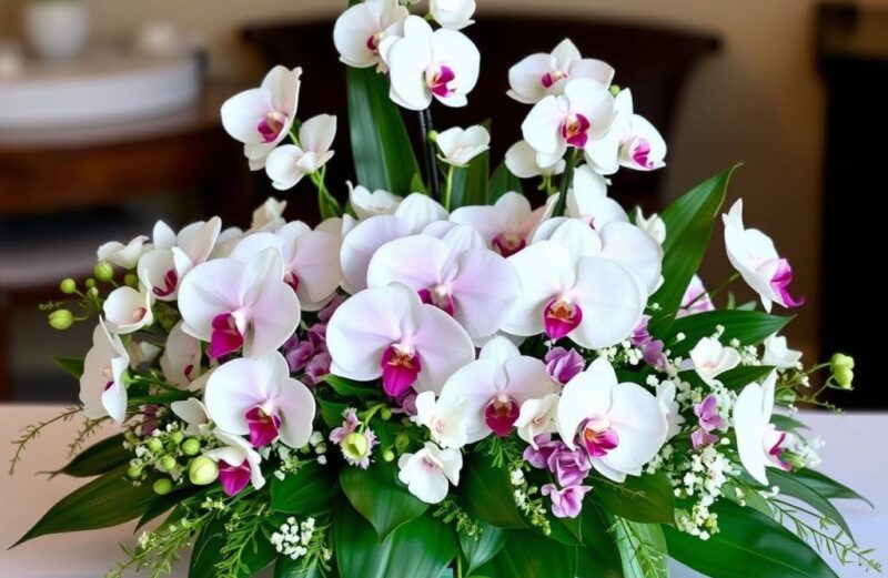 sympathy arrangements with orchids