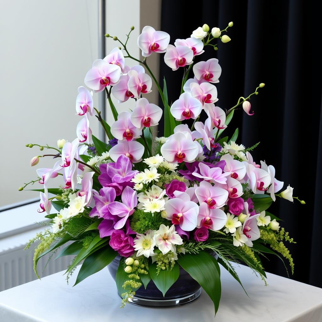 sympathy arrangements with orchids