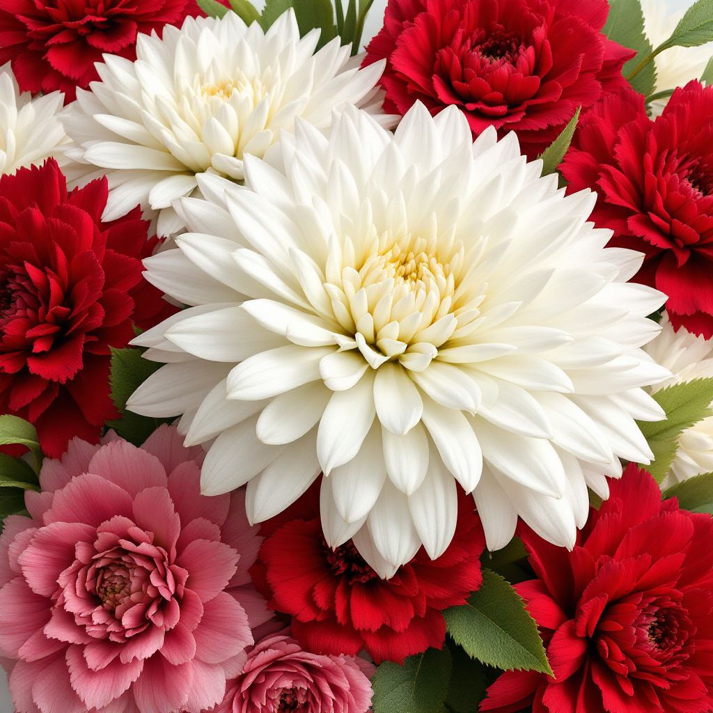 Chrysanthemums and Carnations