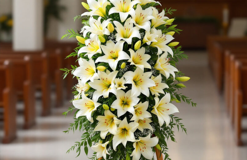 Lilies in Funeral Standing Sprays: A Symbol of Remembrance and Hope