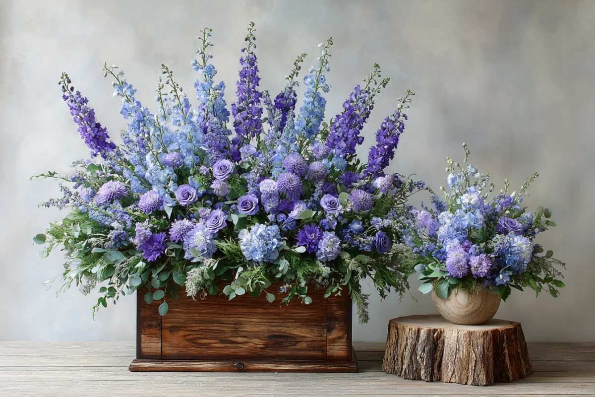 Blue Flowers for Funerals