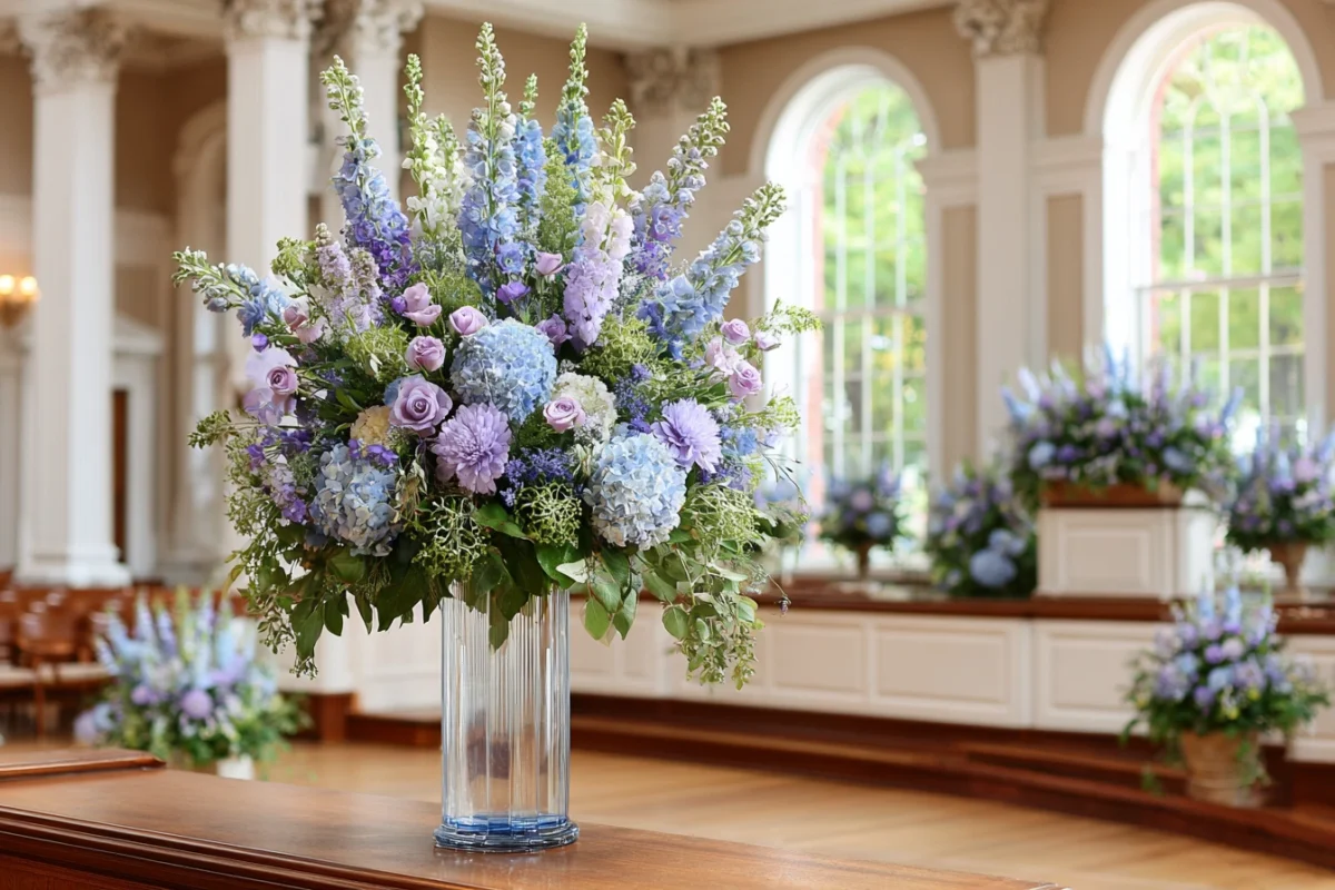 Blue Flowers for Funerals