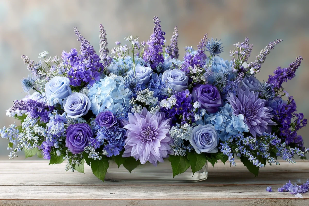 Blue Flowers for Funerals