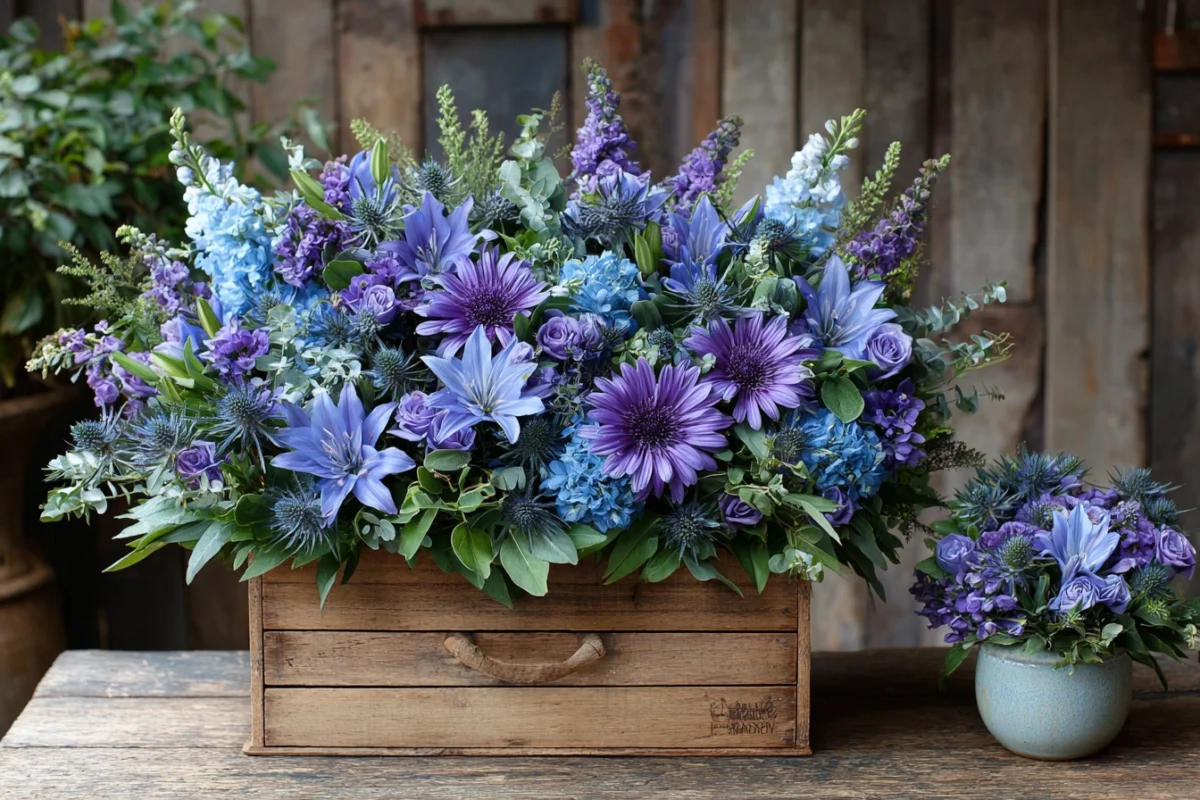 Blue Flowers for Funerals