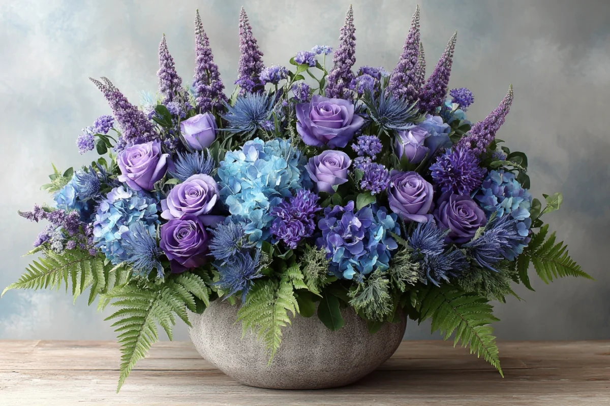 Blue Flowers for Funerals