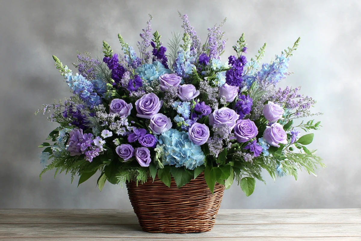 Blue Flowers for Funerals