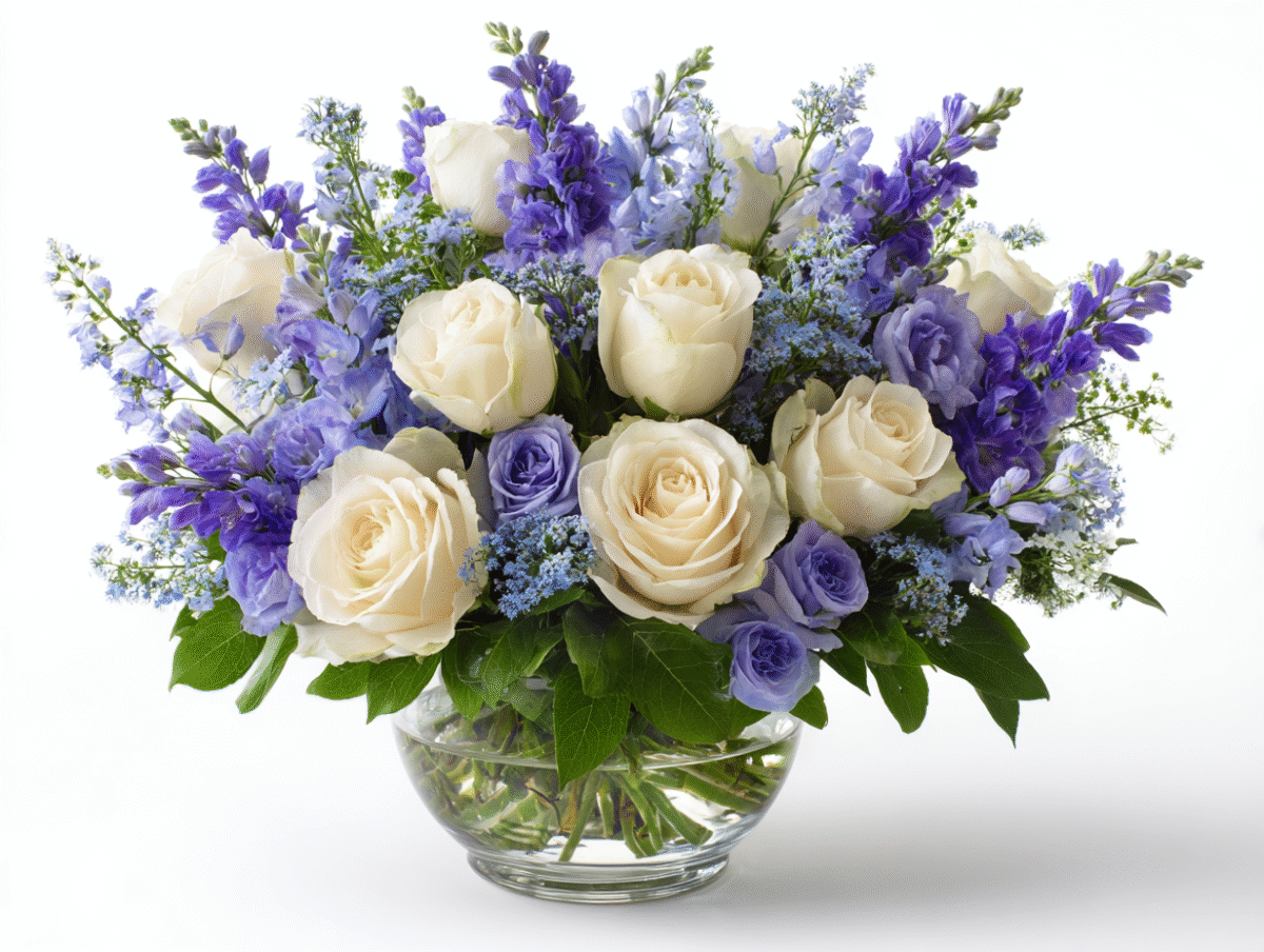 Designing a Sympathy Floral Arrangement in a Clear Pot