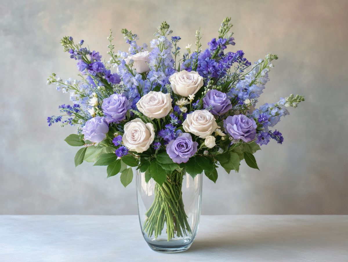 Designing a Sympathy Floral Arrangement in a Clear Pot